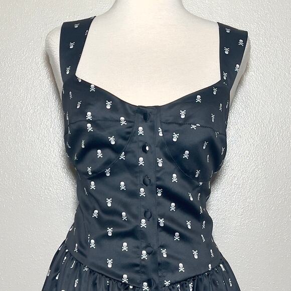 Betsey Johnson Katey Romper Black and Skulls - Picture 3 of 9